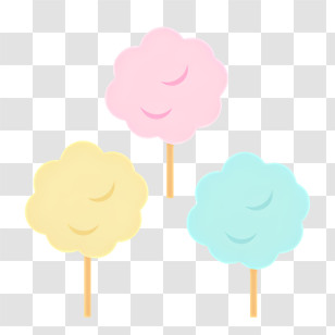 Icon - Colorful Cotton Candy Transparent PNG