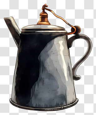 Old Coffee Pot - Classic Coffee Pot For Brewing Transparent PNG