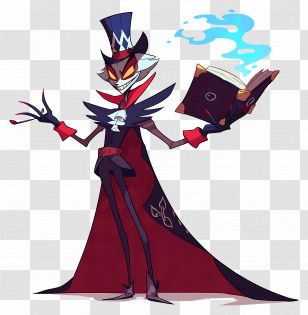 Stolas - Sinister Magician With Magic Book And Flames Transparent PNG