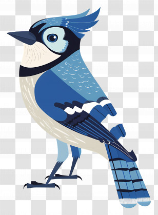 Blue Jay - Illustration Of A Blue Bird Transparent PNG