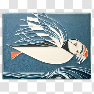 Motawi Tileworks Artist Tile Art - Frank Lloyd Wright - Puffin Transparent PNG