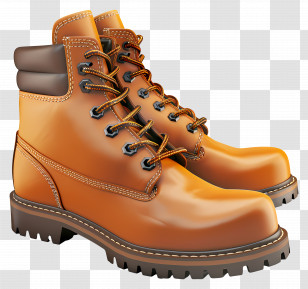 Work Boots - Durable Brown Boots For Outdoor Adventures Transparent PNG