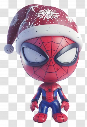 Spiderman Christmas - Spider Character With Santa Hat Transparent PNG