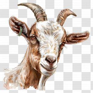 Goat - Detailed Goat Illustration Transparent PNG