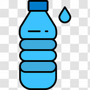 Water Bottle - Blue Water Bottle Transparent PNG