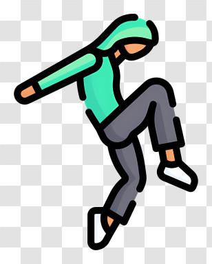 Dancer Logo - Person Dancing In Green Outfit Transparent PNG