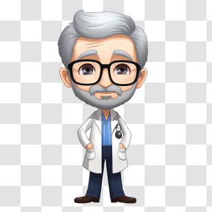 Professor
 - Cartoon Elderly Male Doctor Character Transparent PNG