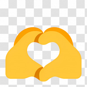 Heart Hands Emoji - Hands Forming Heart Transparent PNG