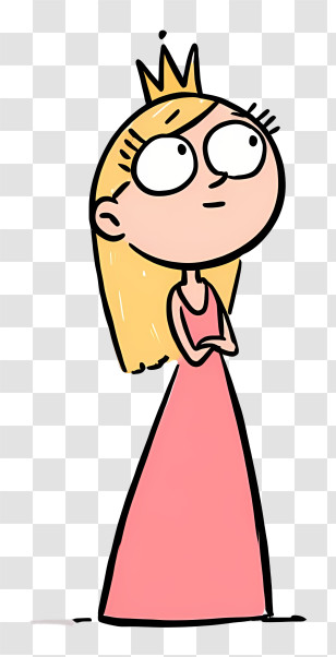Cartoon Princess - Blonde Princess Cartoon Character Transparent PNG