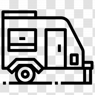 Camping Car - Camper Van Outline Transparent PNG