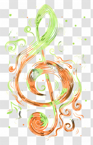Line Art - Artistic Musical Note Design Transparent PNG