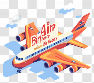 Air Force Birthday - Air Force Birthday Airplane Transparent PNG