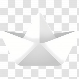Paper Boat - White Paper Boat Origami Transparent PNG
