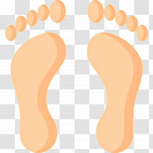 Feet - Illustration Of Human Footprints Transparent PNG