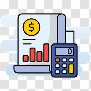 Budget And Finance - Financial Document And Calculator Illustration Transparent PNG