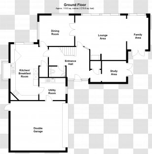 Floor Plan House Dining Room Open Living - Bedroom - Text Transparent PNG