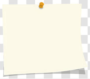 Memo Notepad - Blank Paper Note With Pin Illustration Transparent PNG