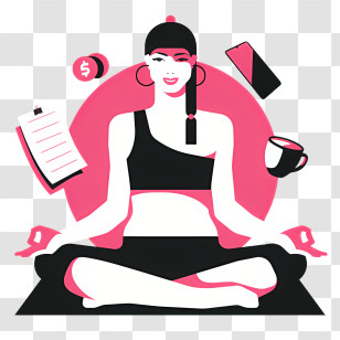 Health - Person Meditating With Yoga Pose Transparent PNG