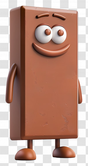Chocolate Bar Cartoon - Chocolate Bar Character Illustration Transparent PNG