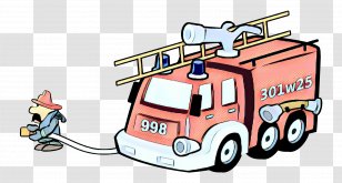 Firefighter Cartoon - Emergency Service - Tow Truck Garbage Transparent PNG