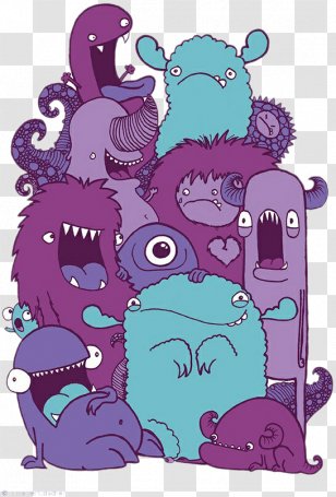 Drawing Monster Illustrator Doodle Illustration - Model Sheet - Family Transparent PNG