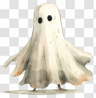 Cartoon Ghost - Cute Ghost Illustration For Halloween Transparent PNG