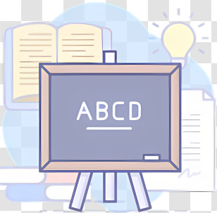 Vintage Chalkboard - Educational Blackboard With ABCD Transparent PNG