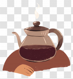 Coffee Pot - Steaming Teapot Illustration Transparent PNG