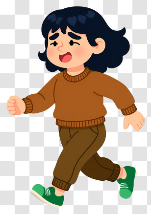 Running Woman - Child Running Happily Transparent PNG