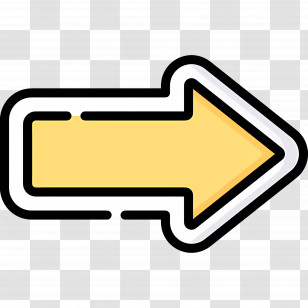 Arrow Symbol - Bright Yellow Right Arrow Icon Transparent PNG