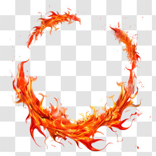Flame Frame - Fiery Ring Of Flames Transparent PNG