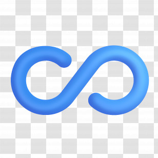 Infinity Emoji - Blue Infinity Symbol Transparent PNG