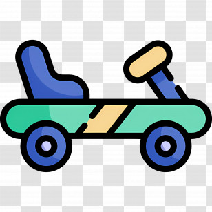 Go Kart - Colorful Toy Car For Kids Transparent PNG