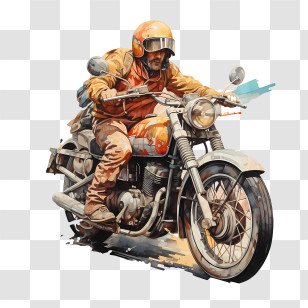 National Motorcycle Ride Day - Motorcycle Rider In Action Transparent PNG