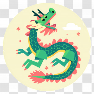 Cartoon Chinese Dragon - Green Cartoon Dragon Transparent PNG