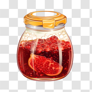 Fruit Jam - Jar Of Red Jam Transparent PNG