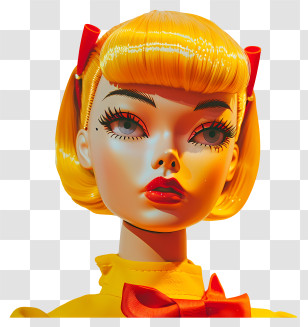 Barbie - Stylish Doll With Yellow Hair Transparent PNG