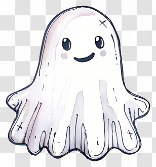 Halloween Ghost - Cute Ghost For Halloween Transparent PNG