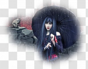 Desktop Wallpaper Goth Subculture Black Hair Autumn - Silhouette - Tree Transparent PNG
