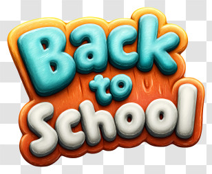 Word Back To School - Back To School Text Design Transparent PNG