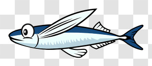 Cartoon - Cartoon Flying Fish Illustration Transparent PNG