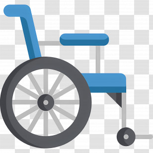 Wheelchair - Blue Wheelchair Illustration Transparent PNG