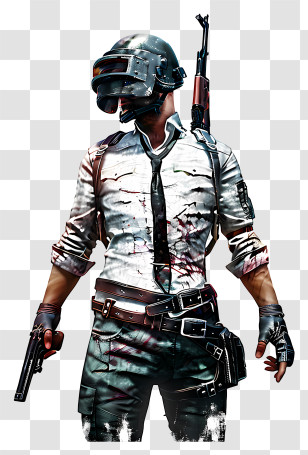Pubg - Battle-ready Video Game Character Illustration Transparent PNG