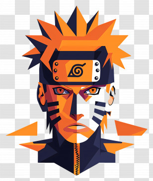 Character - Anime Character With Orange Hair And Headband Transparent PNG