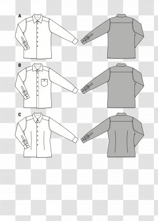 Clothing Shirt Collar Bathrobe Pattern - Top - Sewing Needle Transparent PNG