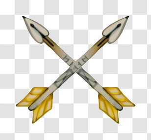 Arrow - Crossed Decorative Arrows With Feathers Transparent PNG