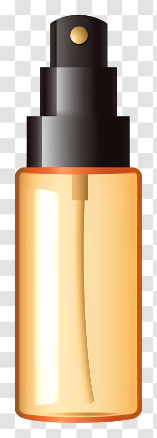 Clear Glass Bottle - Orange Spray Bottle For Cosmetics Transparent PNG