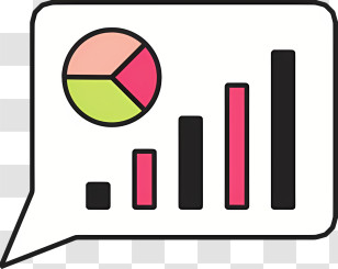 Decoration - Colorful Pie Chart And Bar Graph Illustration Transparent PNG