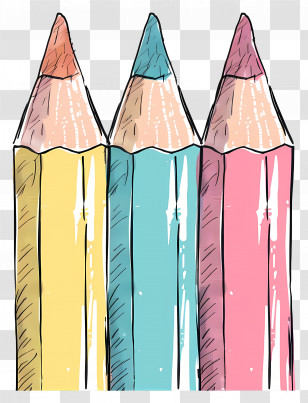 Sketch Pencils - Sketch Color Pencils Artwork Transparent PNG