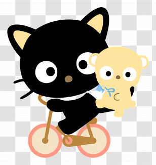 Chococat - Chococat Riding A Bicycle Transparent PNG